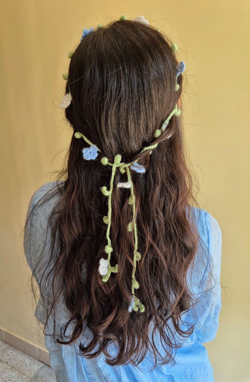 Flowery Crochet Hair Piece