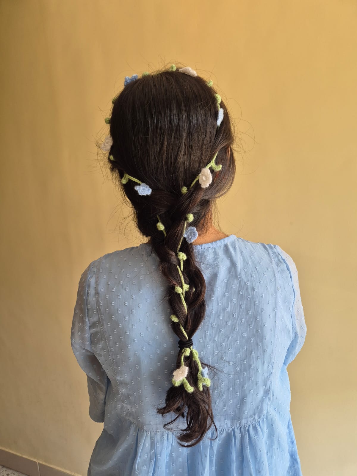 Flowery Crochet Hair Piece