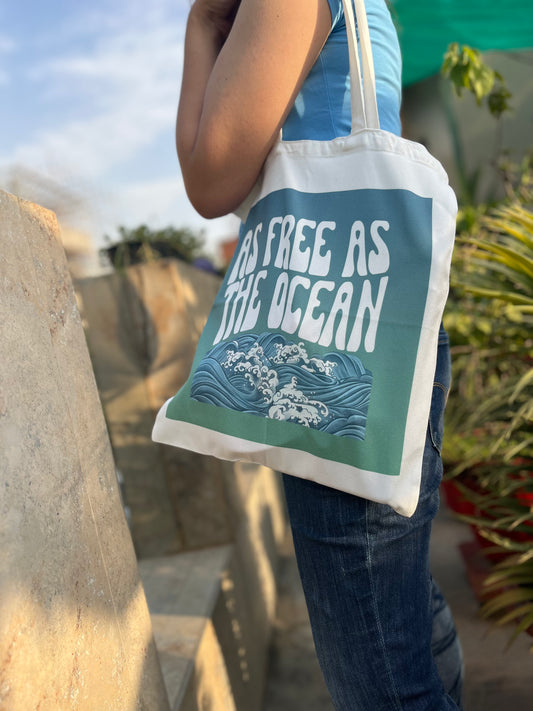 As Free As The Ocean - Tote Bags